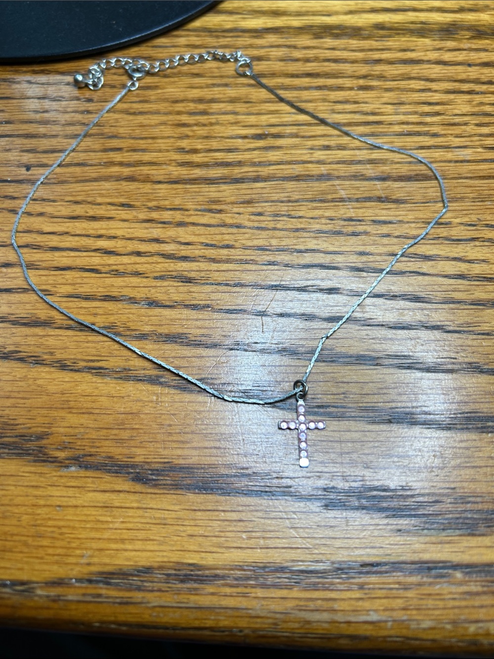 Delicate Pink Cross Pendant Necklace - Women Jewelry